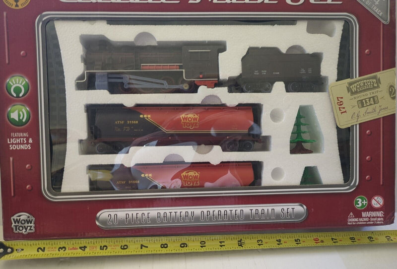 20-Piece Classic Battery-Operated Passenger Train Set with Lights and Sounds