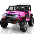 24V 4WD Electric Ride On Car for 2 with Remote Control, Bluetooth, and LED Lights, 3-in-1