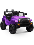 12V Kids Ride-On Power Wheels Remote Control Truck Vehicle Purple