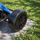 Qaba 24V Blue Electric Drift Go Kart with Dual Motors for Kids Aged 6 and Up