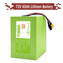 72V 40Ah Electric Scooter Power Pack with 100A BMS, 5A Quick Charger, XT-90 Connector