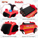 Fire Truck Ride-On Push Car with Music and Bubble Maker for Kids