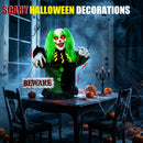 3 Ft Spooky Sound-Activated Animatronic Halloween Decor for Outdoors
