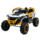 12V Dual-Seater White Ride-On UTV for Kids with Remote Control