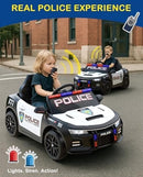 Electric Police Cruiser for Kids - 2WD 12V Ride-On Car with Remote Control