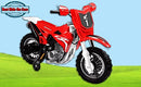 Honda CRF250R 6V Red Ride-On Dirt Bike with Training Wheels and Music for Ages 3-8