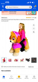 Nick Jr Paw Patrol "Skye" Plush 6V Ride-On Toy for Toddlers 18 Months and Up