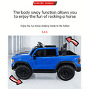 Blue 12V Remote Control Ride-On Car for Kids Ages 3-6 with 4-Wheel Shock Absorption