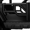 12V Battery-Powered Black Kids Ride-On Truck with Remote Control, MP3, LED Lights, USB, and Cover