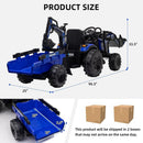 24V Electric Ride-On Tractor with Excavator and Bulldozer Features for Kids