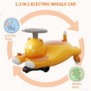Kids' 2-in-1 Wiggle Ride-On Car with Pedal and Two Speed Options