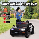 Electric Black SUV Police Car Ride-On for Kids
