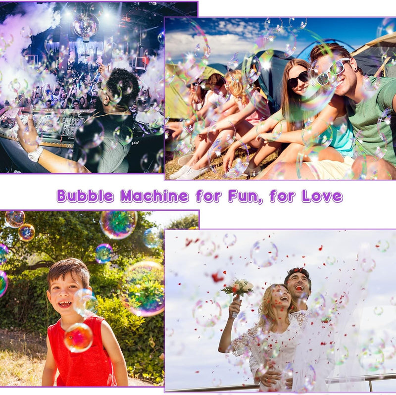 Wireless Automatic Metal Bubble Machine, Produces Over 10,000 Bubbles, for Indoor and Outdoor Use