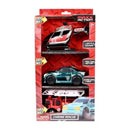 Maxx Action Chrome Rescue Vehicle Set: Firetruck, Police Car, and Helicopter