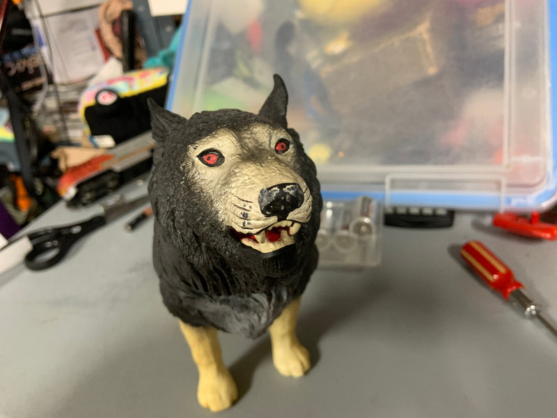 Battery-Operated Rubber and Plastic Wolf Toy