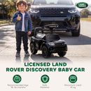 Black Land Rover Ride-On Car for Toddlers Aged 18-36 Months
