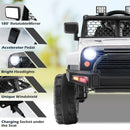 Electric 12V White Ride-On Truck for Kids with Remote Control, Music, and Lights