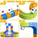 Flexible Track Electric Train Set for Kids - 124 Piece Light-Up Edition