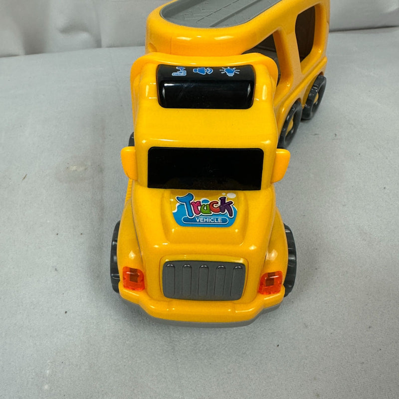 Yellow Educational Toy Truck with Lights and Sounds for Kids