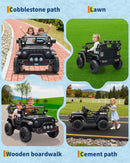 24V Electric 2-Seater Ride-On Car and Truck Toys for Kids with Remote Control