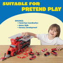 JOYIN 25-in-1 Fire Truck Toy Set with Lights and Sounds