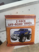 Friction-Driven Off-Road Truck Racer Duo in Red and Blue for Ages 3+