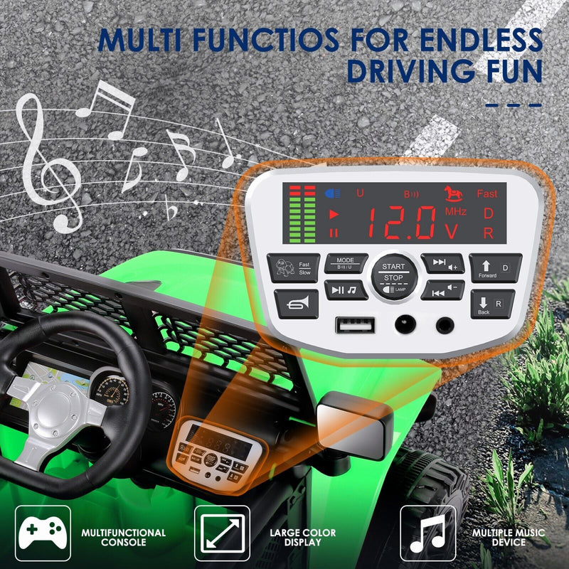 12V/24V Electric Jeep Ride-On Car for Kids with Music USB and Parental Remote