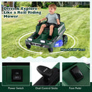 12V Ride-On Lawn Mower with Dual Control Sticks, LED Lights, and Twisting Features for Ages 3-8
