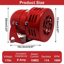 Red Electric Motor Alarm Siren 110V 114dB