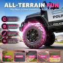 12V Electric Police Car Ride-On for Kids Aged 1-4 with Parental Control