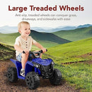 6V Children's Off-Road ATV, 4-Wheel Ride-On Car with Treaded Tires and Push-Button Acceleration