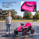 Pink Electric Battery-Powered Go-Kart Ride-On Toy ATV for Girls Ages 3-6