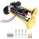 150db Dual Trumpet Air Horn Kit with Compressor for Vehicles