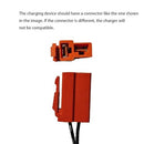 12V Red Charger for Children's Ride-On Toys and Vehicles, 1000mA, Square Plug Adapter