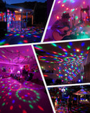 Luditek Sound-Activated Battery-Powered Black Disco Ball Party Lights