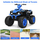 Navy 12V Kids 4-Wheeler ATV Quad Ride-On Car with LED Lights and Music