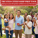 2026 US Citizenship Study Cards with 128 Civics Q&A for USCIS