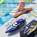 DEERC 14" High-Speed RC Boat for All Ages, Self-Righting Feature, Speeds Over 20 MPH