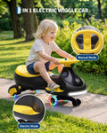 12V Toddler Wiggle Car and Swing Car with Pedal, Speed Up to 4MPH