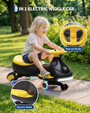 12V Toddler Wiggle Car and Swing Car with Pedal, Speed Up to 4MPH