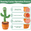 Interactive Singing Cactus Toy with LED Lights and 10 Songs by MIAODAM