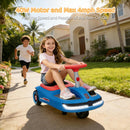 12V Rechargeable Wiggle Ride-On Car for Kids with LED Lights and Music