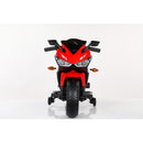 12V Kids Electric Ride-On Motorcycle Toy with Bluetooth Music, Auxiliary Wheels, and LED Lights