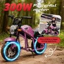 24V 300W Electric Kids Motorcycle with 14" Fat Wheels, Speeds Up to 11.18 MPH