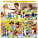 Flexible Track Electric Train Set for Kids - 124 Piece Light-Up Edition