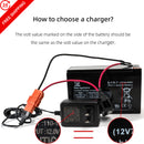 12V Battery Charger for Kids' Ride-On Toys with Black Wire