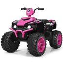 12V Pink Kids Electric ATV with LED Lights - High & Low Speed Modes