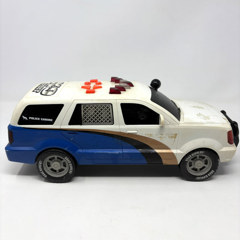 Motorized Blue Police K-9 Unit SUV Toy Car with Lights