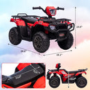 12V Children's Electric 4-Wheel Quad Car with Music and LED Lights, Speeds Up to 2.2mph