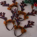 Festive Glow Reindeer Antler Headband for Adults and Kids Parties